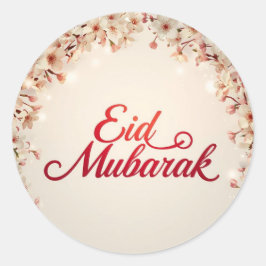 Eid mubarak for Eid Fitr gift tag ラウンドシール