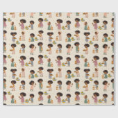 Eid Mubarak Gift Wrap Roll – Kids Celebration ラッピングペーパー (フラット)