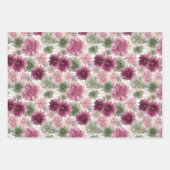 Eid Mubarak Gift Wrap Set – 3 Floral Designs  ラッピングペーパーシート (正面)