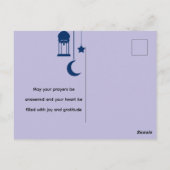 Eid Mubarak Golden and purple  Mandala ポストカード (裏面)