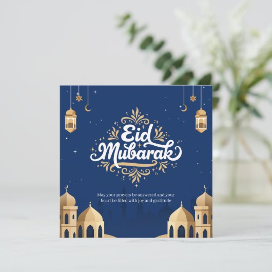 Eid Mubarak Golden & Blue カード (スタンド正面)
