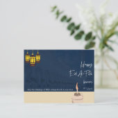 Eid Mubarak - Happy Eid – 書道カラフルPos ポストカード (スタンド正面)