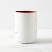 Eid Mubarak Heart Line Art Combo Mug マグカップ (中央)