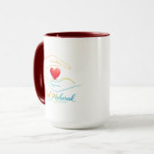 Eid Mubarak Heart Line Art Combo Mug マグカップ (正面左)