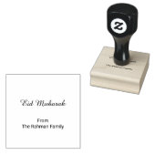  Eid Mubarak Modern Minimalist Custom Family Name  ラバースタンプ (押印)