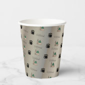 Eid Mubarak Paper Cup – Gold Kaaba & Masjid Nabawi 紙コップ (正面)