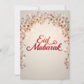 Eid mubarak Personalized Floral Greeting Card 招待状 (正面)