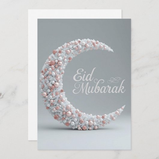 Eid mubarak Personalized Modern Card 招待状 (正面/裏面)