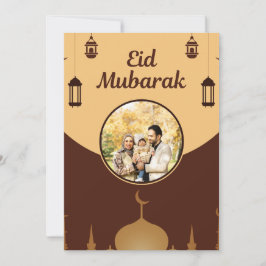 Eid Mubarak Photo Frame Mosque Skyline Art シーズンカード