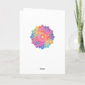 Eid Mubarak Rainbow Mandala Familyフォトグリーティング シーズンカード (裏面)