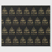 Eid Mubarak/Ramadanアラビア書道金ゴールド ラッピングペーパー (フラット)