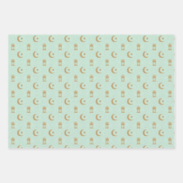  Eid or Ramadan Lanterns & Crescent Seamless  ラッピングペーパーシート