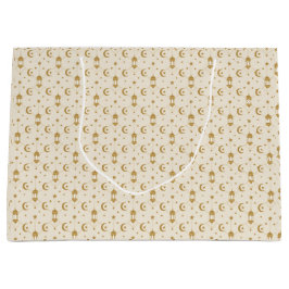  Eid or Ramadan Lanterns & Crescent Seamless  ラージペーパーバッグ