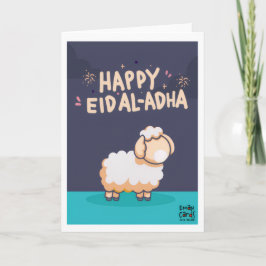 Eid ul Adha Mubarak - かわいい羊 カード