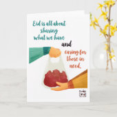 Eid ul Adha Mubarak - Sharing Meat カード (黄色い花)