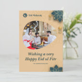 Eid ul Fitrファミリー写真Eid Mubarak シーズンカード (スタンド正面)