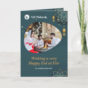 Eid ul Fitr Mubarakファミリー写真Eid Greeting シーズンカード