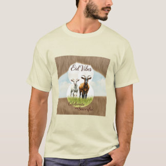 Eid Vibes Water ColorヤギのコラージュTシャツ Tシャツ