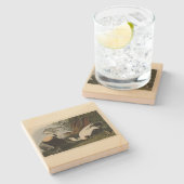 Eider Duck, Common Eider, Audubon Birds of America ストーンコースター (横)