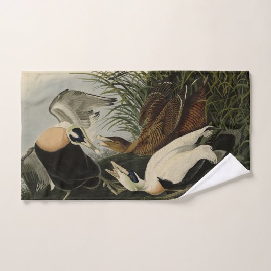 Eider Duck, Common Eider, Audubon Birds of America バスタオルセット (ハンドタオル)