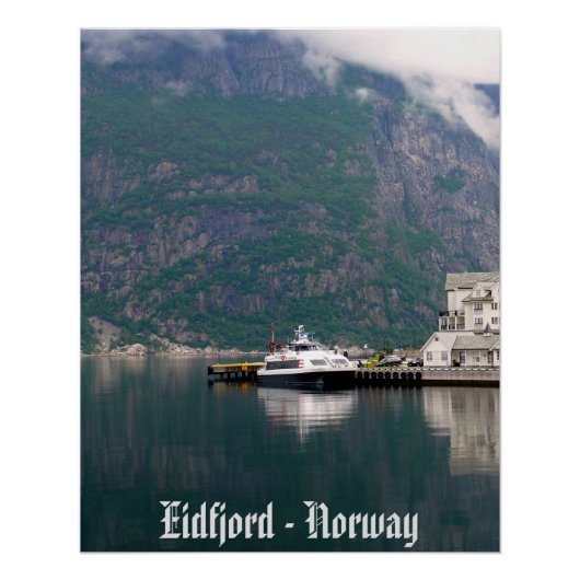 Eidfjord – ノルウェー20" x 25"完璧なポスター ポスター (正面)