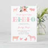 EIEIO招待状オールドマクドナルド誕生日パーティー 招待状 (スタンド正面)