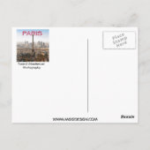 EIFEL TOWER PARIS，フランス(TOSIN GBADAMOSI) ポストカード (裏面)