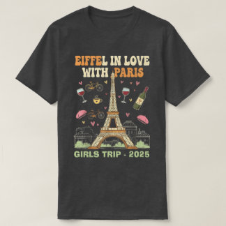 Eiffel in Love パリ旅行Tシャツ オーダーメイド Tシャツ
