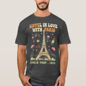 Eiffel in Love パリ旅行Tシャツ オーダーメイド Tシャツ (正面)