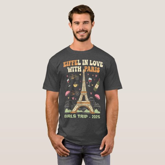 Eiffel in Love – Custom Paris Trip Tee Tシャツ (正面フル)