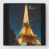 Eiffel Love Tower スクエア壁時計 (正面)