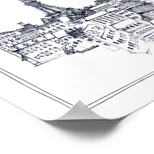 Eiffel Tower ポスター (角)