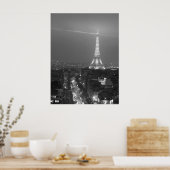 Eiffel Tower and Street Scene ポスター (キッチン)