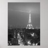 Eiffel Tower and Street Scene ポスター (正面)