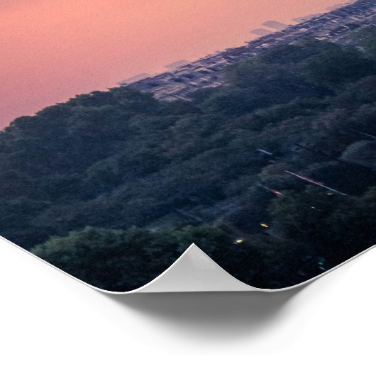 Eiffel Tower at Dusk ポスター (角)