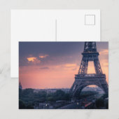 Eiffel Tower at Dusk ポストカード (正面/裏面)