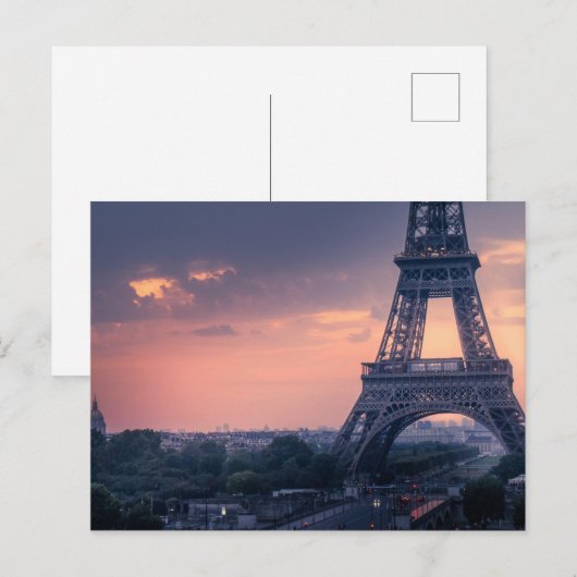 Eiffel Tower at Dusk ポストカード (正面/裏面)