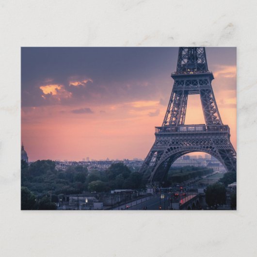 Eiffel Tower at Dusk ポストカード (正面)