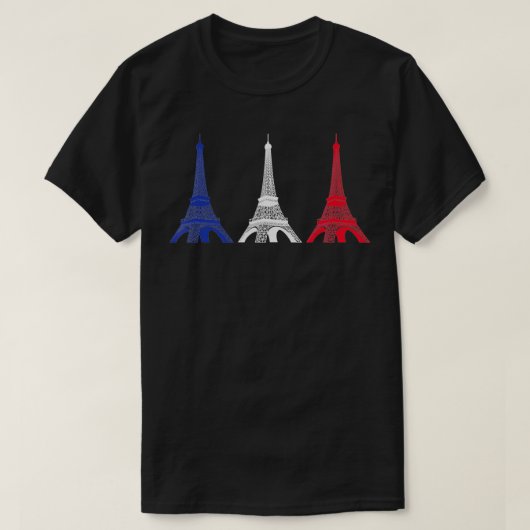 Eiffel Tower Bastille Day France Tシャツ (デザイン正面)