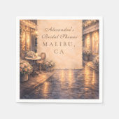 Eiffel Tower Bridal Shower スタンダードカクテルナプキン (正面)