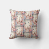 Eiffel Tower Butterflies and Flowers クッション (裏面)