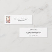 Eiffel Tower Butterflies and Flowers スキニー名刺 (正面/裏面)