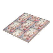 Eiffel Tower Butterflies and Flowers タイル (側面)