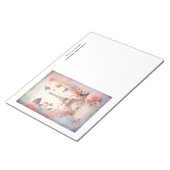 Eiffel Tower Butterflies and Flowers ノートパッド (アングル)