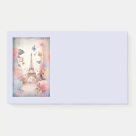 Eiffel Tower Butterflies and Flowers ポストイット
