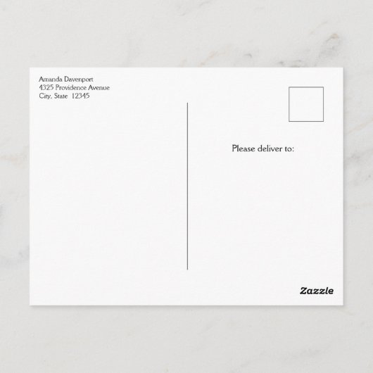 Eiffel Tower Butterflies and Flowers ポストカード (裏面)