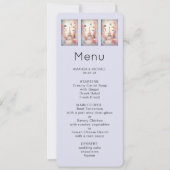  Eiffel Tower Butterflies and Flowers Menu 招待状 (正面)