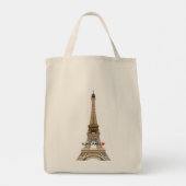 Eiffel Tower Chic Canvas Tote Bag トートバッグ (裏面)