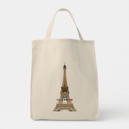 Eiffel Tower Chic Canvas Tote Bag トートバッグ (裏面)