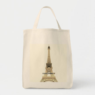Eiffel Tower Chic Canvas Tote Bag トートバッグ